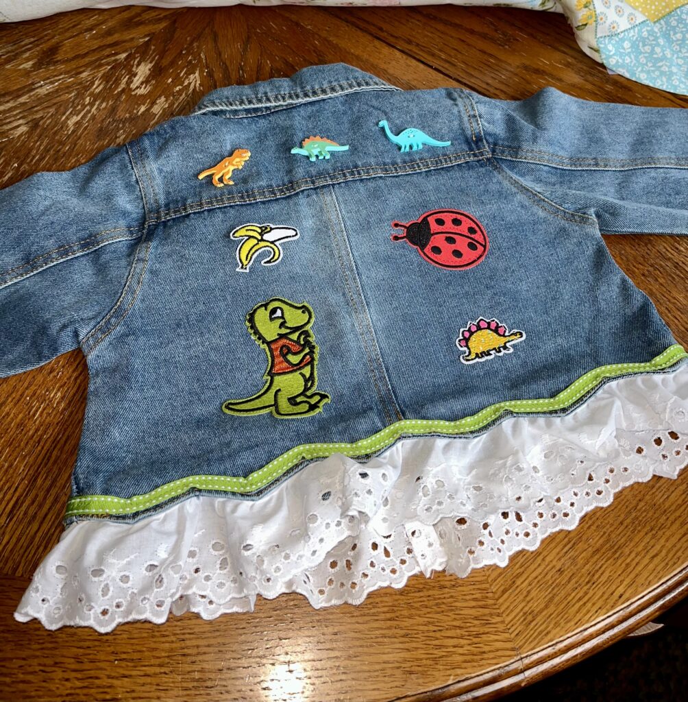 DIY Jean Jacket Makeover: How to Add Lace, Buttons, and Love